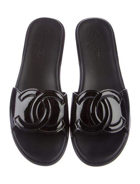 chanel mens slip ons|Chanel fluffy slides.